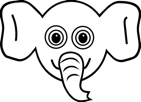 Elephant Head And Face Coloring Page Easy Drawing Elephant Face Coloring Pages - Elephant Face Coloring Pages