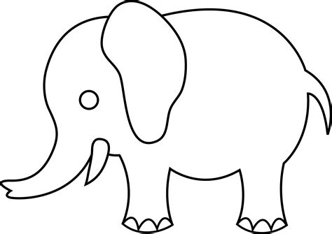 elephant outline Simple elephant pattern use the printable outline for