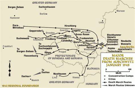 elie wiesel death march map