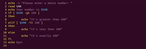 elif bash example