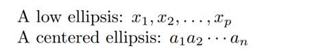 Ellipsis Latex