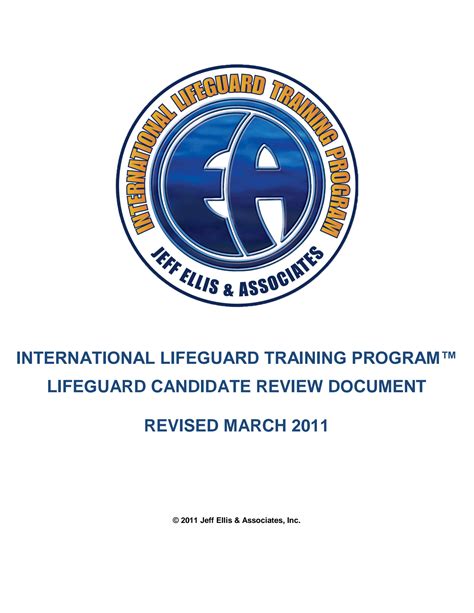 Full Download Ellis And Associates Lifeguard Candidate Review Document 
