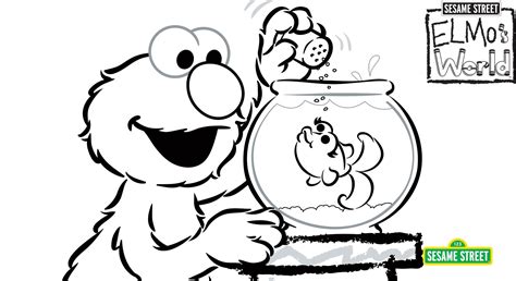elmo coloring page