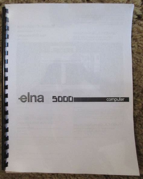 elna 5000 sewing machine manual