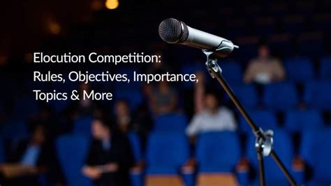 elocution competition topics for school students