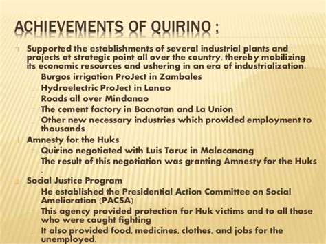 elpidio quirino contributions of ancient