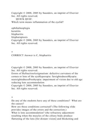 Elsevier Saunders Quiz