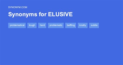 Elusive Synonym