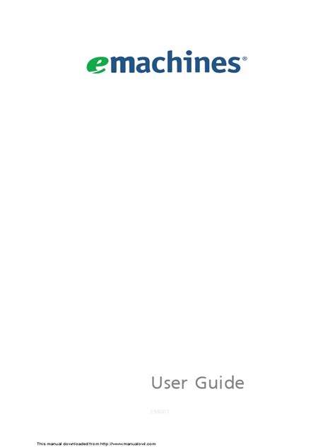 Read Online Emachine El1360G User Guide Manual 