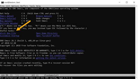 emacs command in Linux with examples