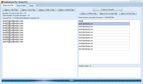 Free email extractor 1.6 lite