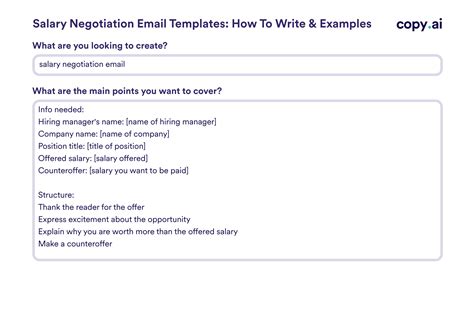Email For Negotiating Salary