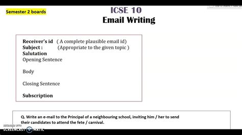 Email Format Icse