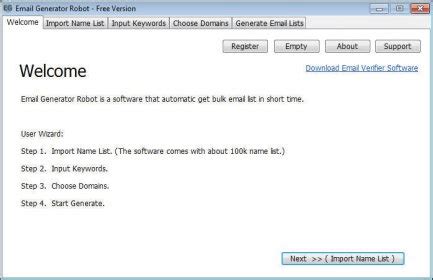 Email Generator Robot Registration Key
