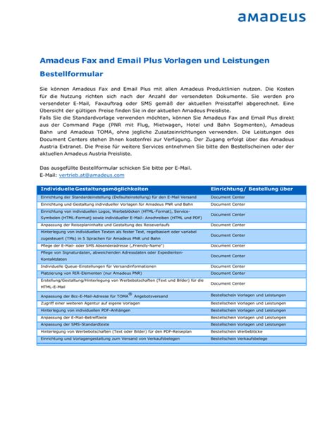 Email Plus Amadeus