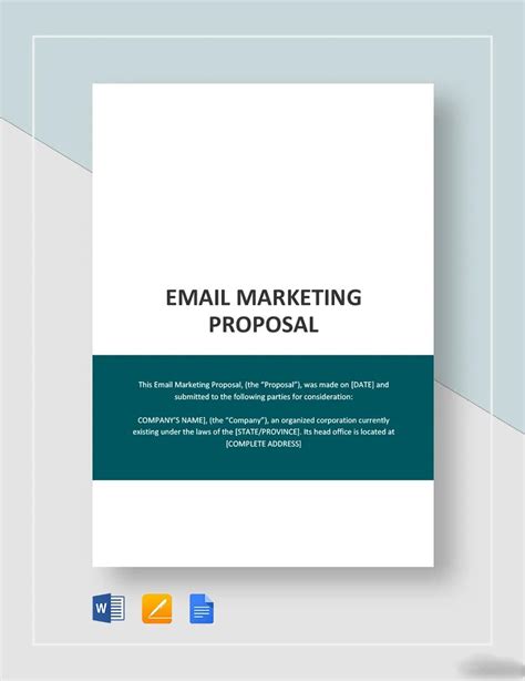 email template marketing proposal