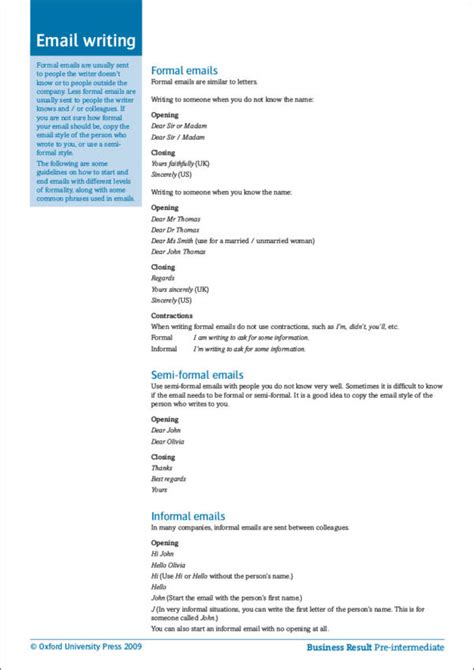 Email Writing Oup