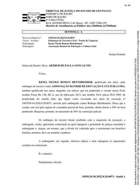 Embargante E Embargado