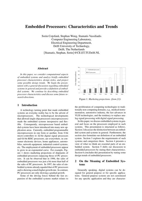 Embedded Processors Characteristics And Trends Tu Delft