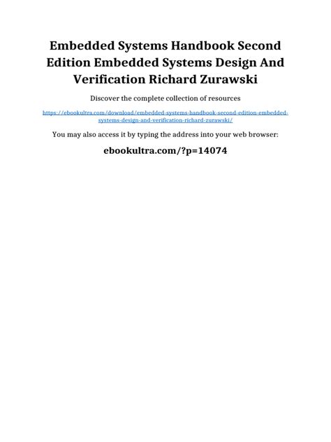 Embedded Systems Handbook Second Edition Networked Embedded Systems Industrial Information Technology