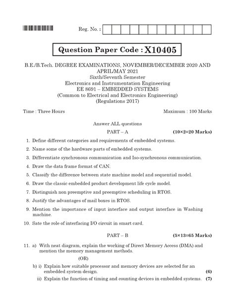 Read Online Embedded System Eee Question Paper 