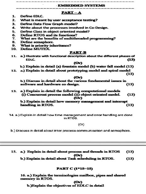 Full Download Embedded Systems Question Papers 