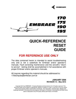 embraer 190 quick reference handbook