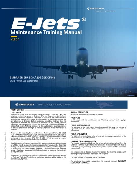 Full Download Embraer 190 Maintenance Manual 