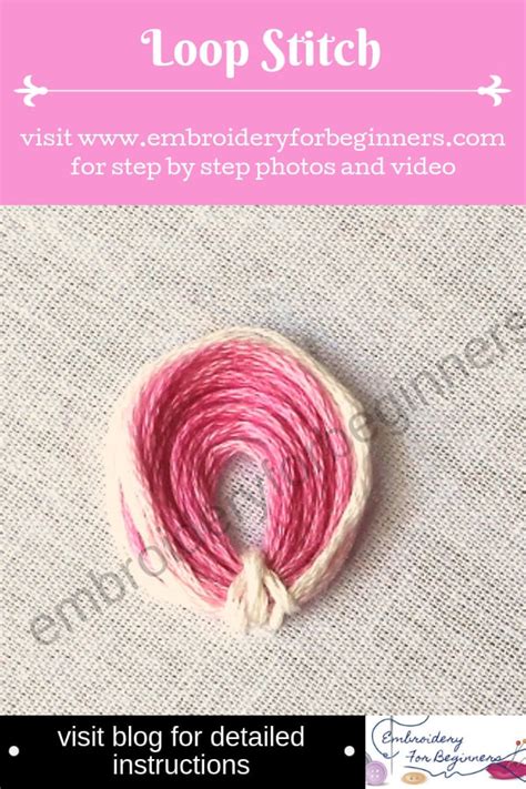 embroidery loop stitch instructions