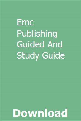 Full Download Emc Publishing Guided And Study Guide Answers 