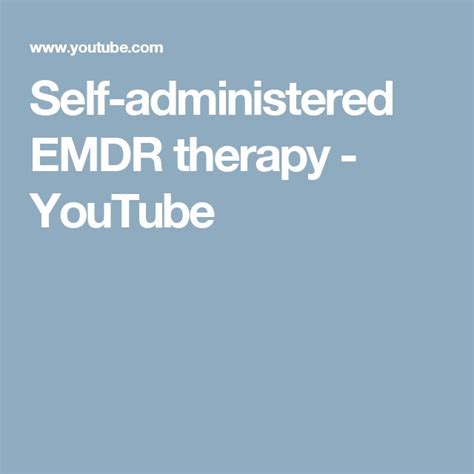 Emdr Self Administered