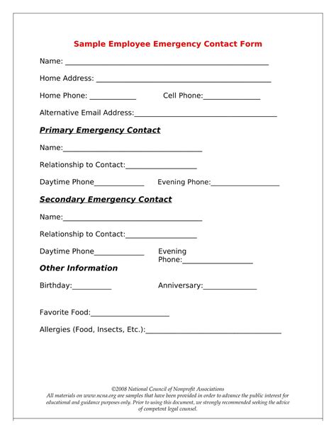 Emergency Contact