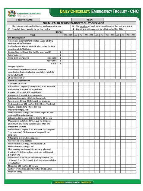 Emergency Trolley Checklist General Practice Nsw Bing