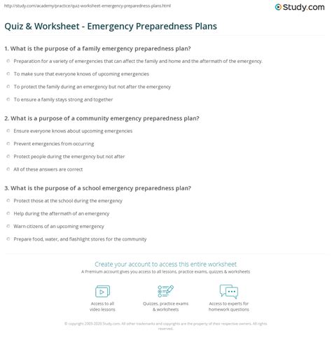 Read Online Emergency Preparedness Test Questions 