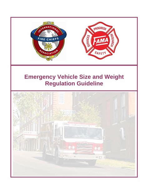 Download Emergency Vehicle Size And Weight Regulation Guideline 