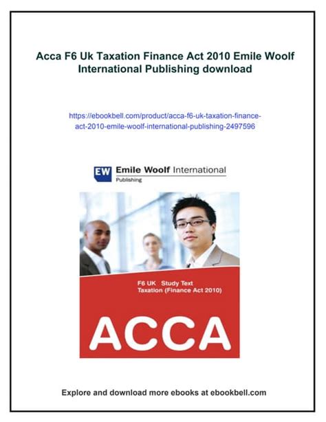 Emile Woolf F6 Study Text 2013