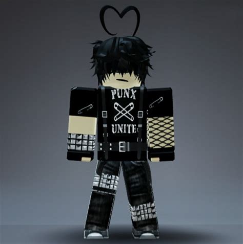 black shirt emo y2k trendy vamp goth cool cute boy - Roblox
