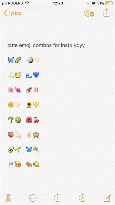 emoji combos for instagram bios