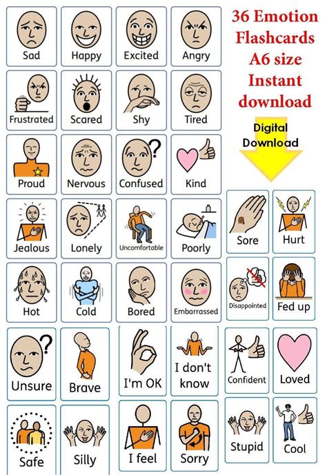 emotion flashcards autism