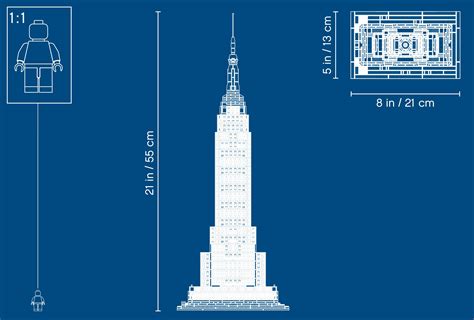 empire state building lego height