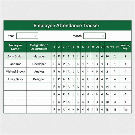employee attendance tracker