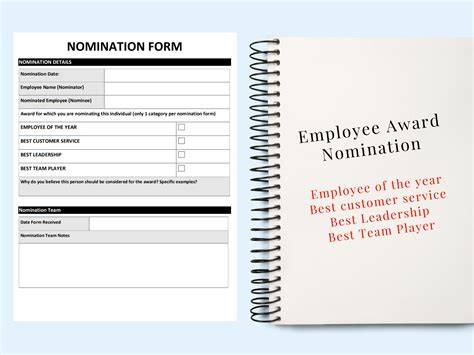 employee exceptional performance award nomination form