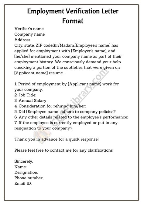Employee Identification Letter Sample