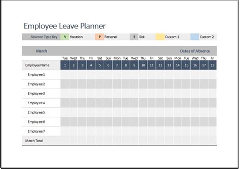 Employee Leave Planner