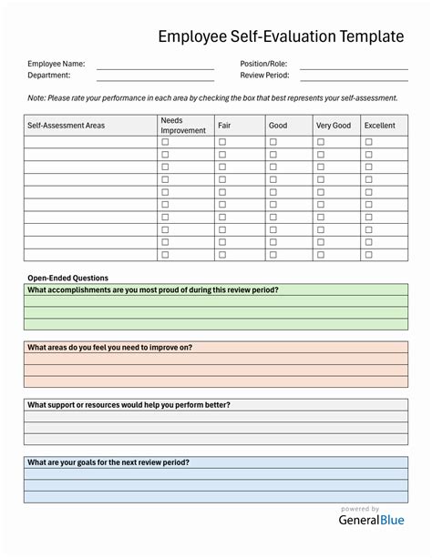Employee Self Performance Evaluation Answer Examples