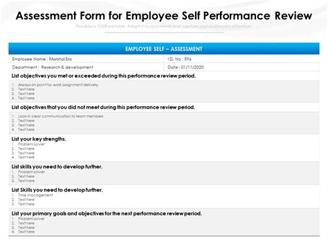 Full Download Employee Self Evaluation Example Answers 