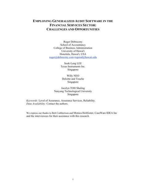 Full Download Employing Generalized Audit Software In The Financial 
