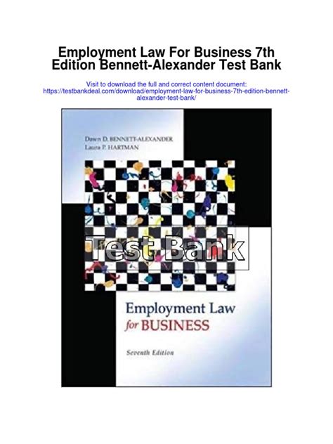 Read Online Employment Law 7Th Edition Bennett Alexander 