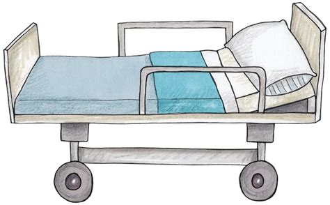 Empty Hospital Bed Clipart
