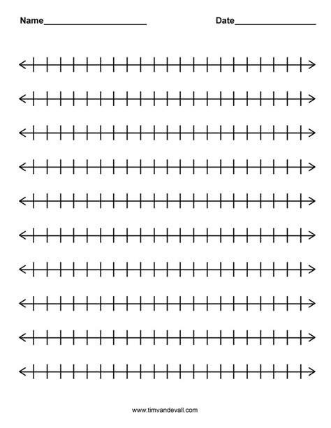 Empty Number Line Printable